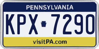 PA license plate KPX7290