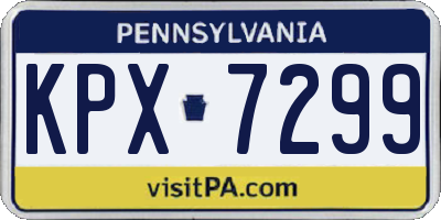 PA license plate KPX7299