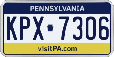 PA license plate KPX7306