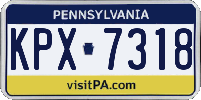 PA license plate KPX7318