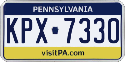 PA license plate KPX7330