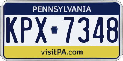 PA license plate KPX7348