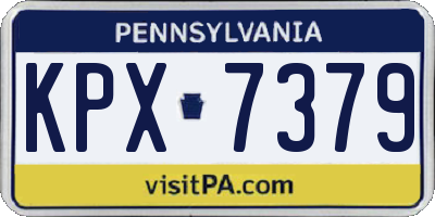 PA license plate KPX7379