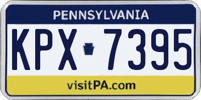 PA license plate KPX7395