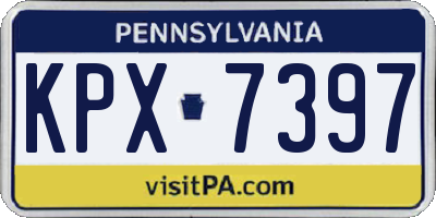 PA license plate KPX7397
