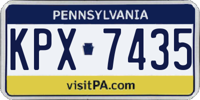 PA license plate KPX7435