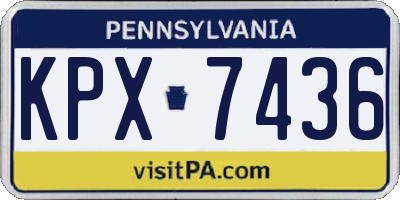PA license plate KPX7436