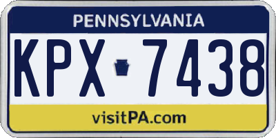 PA license plate KPX7438