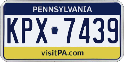 PA license plate KPX7439