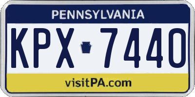 PA license plate KPX7440