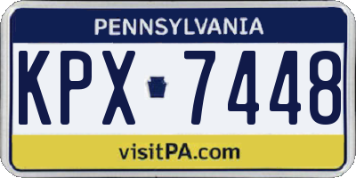 PA license plate KPX7448