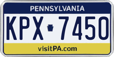 PA license plate KPX7450