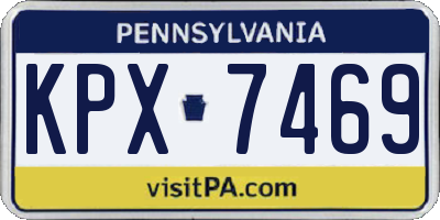 PA license plate KPX7469