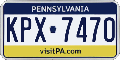 PA license plate KPX7470