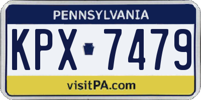 PA license plate KPX7479