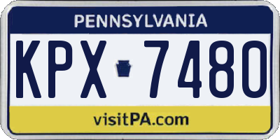 PA license plate KPX7480