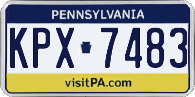PA license plate KPX7483