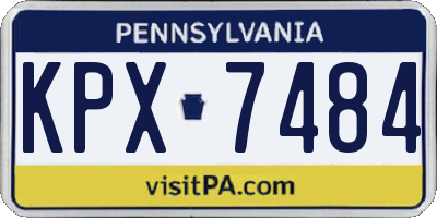 PA license plate KPX7484