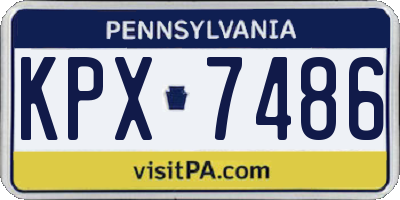 PA license plate KPX7486