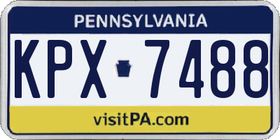 PA license plate KPX7488