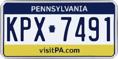 PA license plate KPX7491