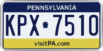 PA license plate KPX7510