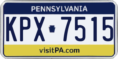 PA license plate KPX7515