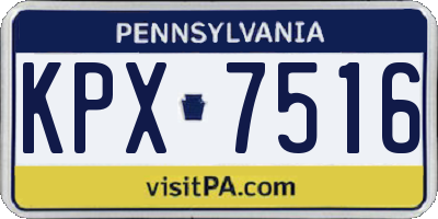 PA license plate KPX7516