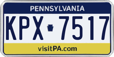 PA license plate KPX7517