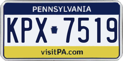 PA license plate KPX7519