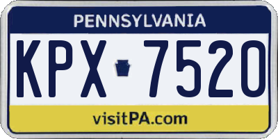 PA license plate KPX7520
