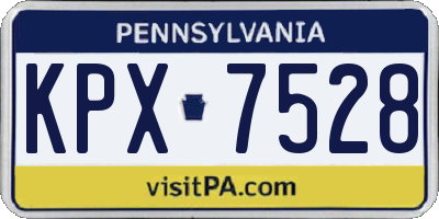 PA license plate KPX7528
