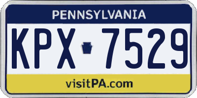 PA license plate KPX7529