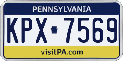 PA license plate KPX7569