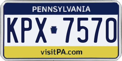 PA license plate KPX7570