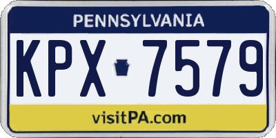 PA license plate KPX7579