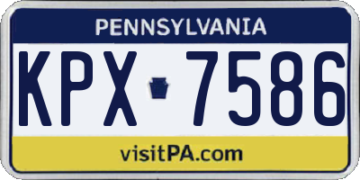 PA license plate KPX7586