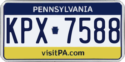 PA license plate KPX7588