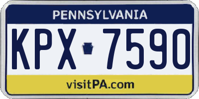 PA license plate KPX7590