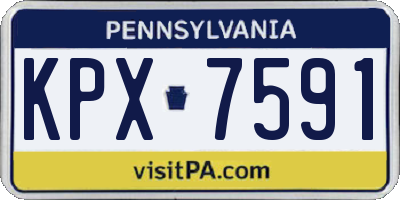PA license plate KPX7591