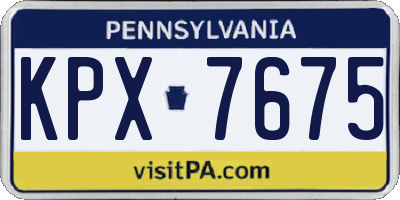 PA license plate KPX7675