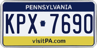 PA license plate KPX7690