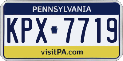 PA license plate KPX7719