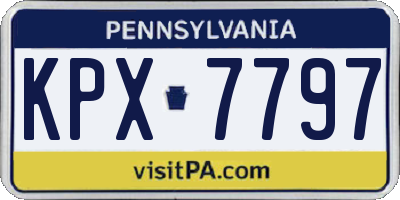 PA license plate KPX7797