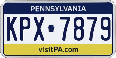PA license plate KPX7879