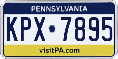 PA license plate KPX7895