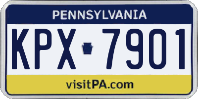 PA license plate KPX7901