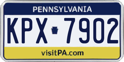 PA license plate KPX7902