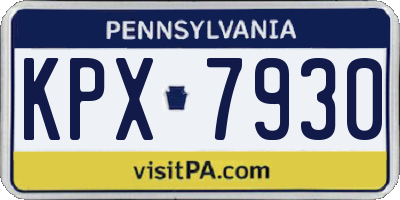 PA license plate KPX7930