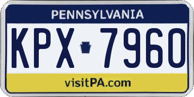 PA license plate KPX7960